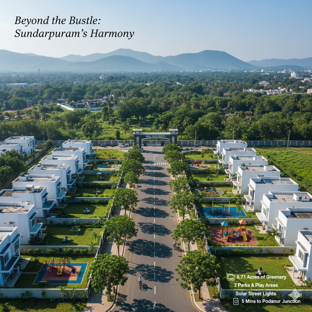 Beyond the Bustle: How Sundarapuram Balances Urban Convenience with Natural Tranquility